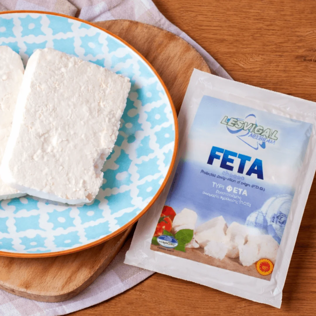 Authentic PDO Feta Cheese from Lesvos – Traditional Greek Artisan Block (200g)