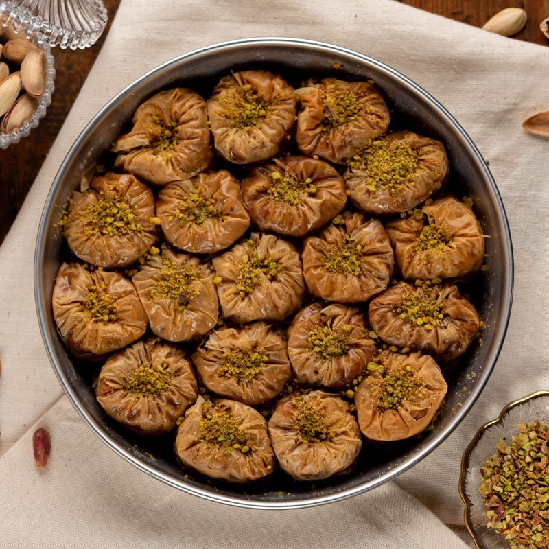Aegina Pistachio Folies – 20 Honey-Soaked Phyllo Nests (800g)