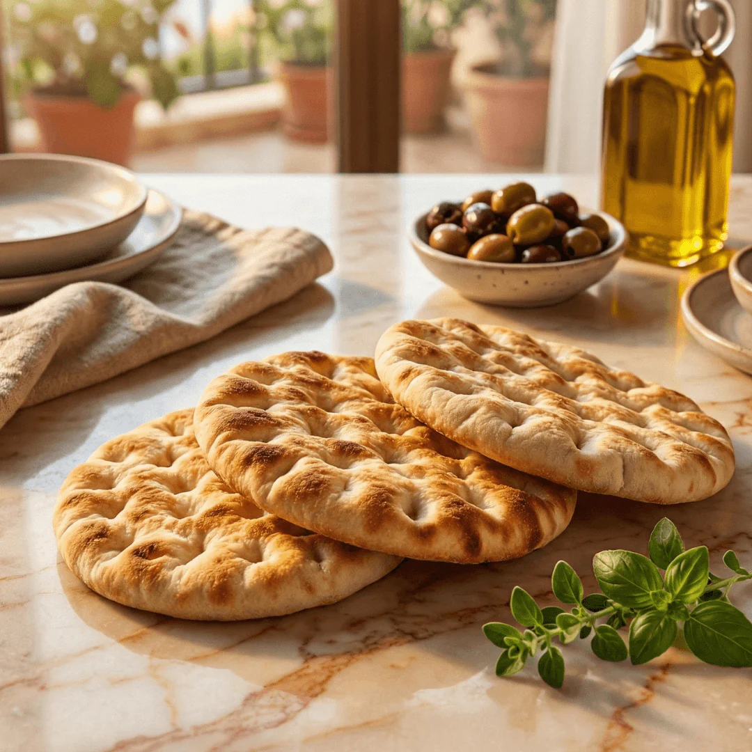 Greek Mini Pita Bread – Fresh 11cm Rounds (10pcs | Vegetarian-Friendly)