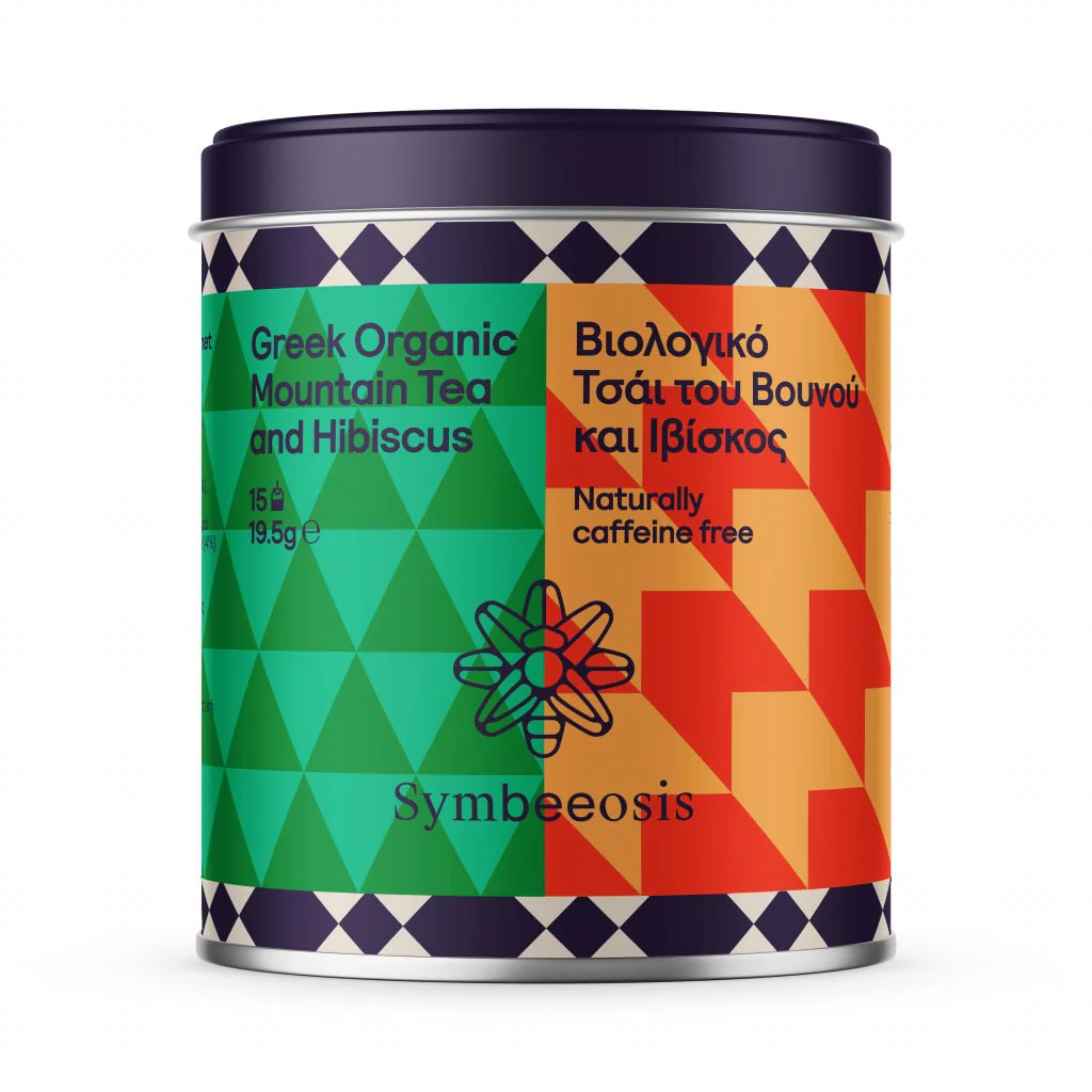 Greek Organic Mountain Tea and Hibiscus - 19.5g - Symbeeosis