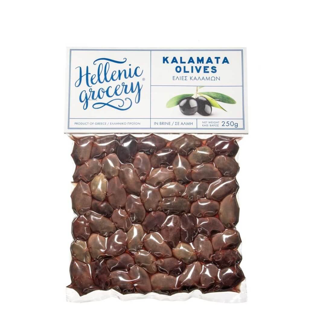 Kalamata Variety Olives in Vacuum 250gr - Hellenic Grocery