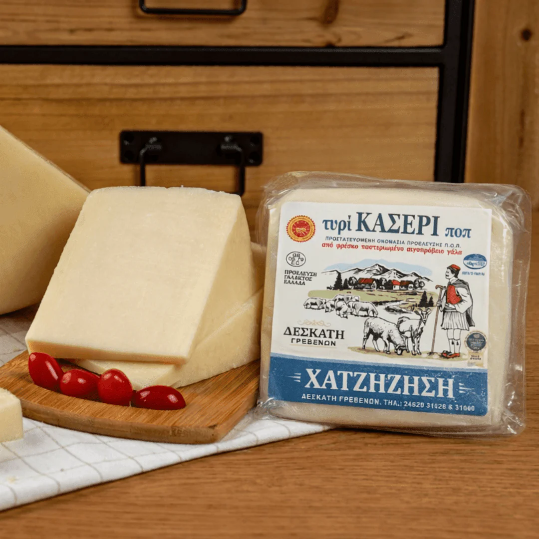 Kasseri PDO from Grevena 250g – Sweet & Buttery Greek Table Cheese