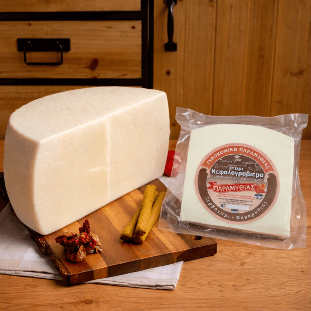 Kefalograviera PDO from Epirus (Zervochori) – Aged Greek Sheep & Goat Cheese - 300g
