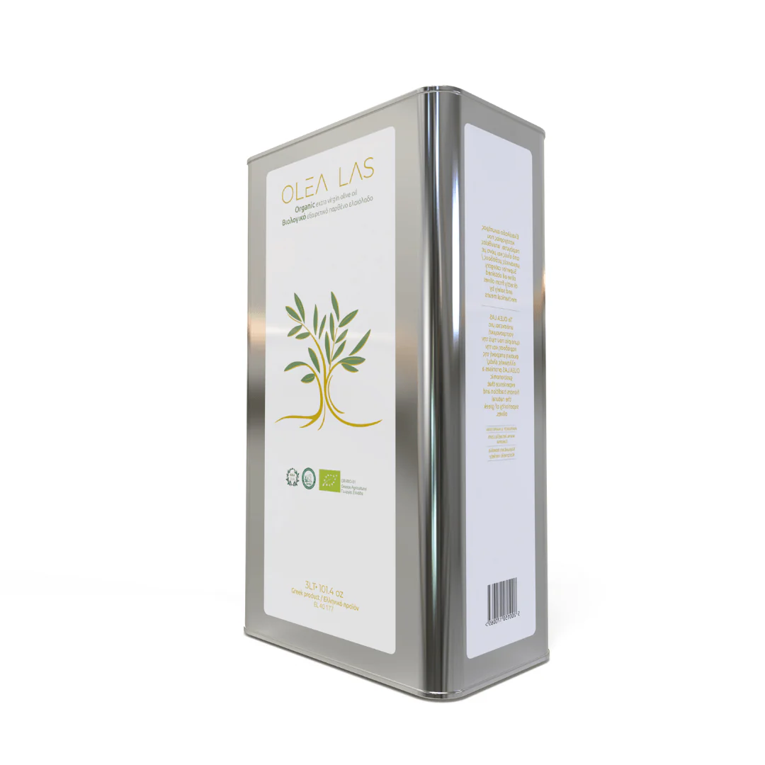 Olea Las Organic Extra Virgin Olive Oil – Koroneiki Monovarietal (3L Tin)