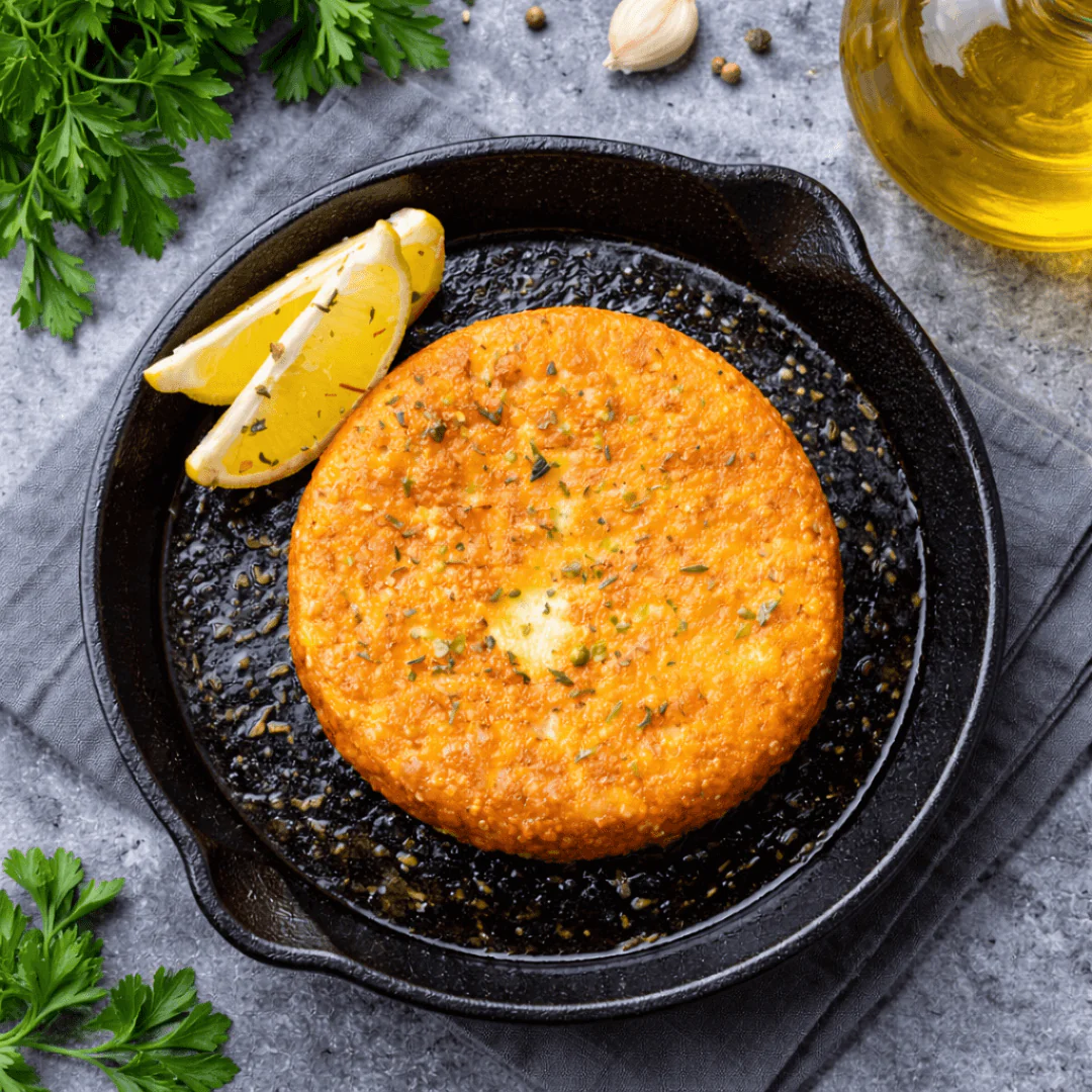 Saganaki with Thyme – semi-hard cheese for grill & pan | Whole cylinder ~850g - Image 2